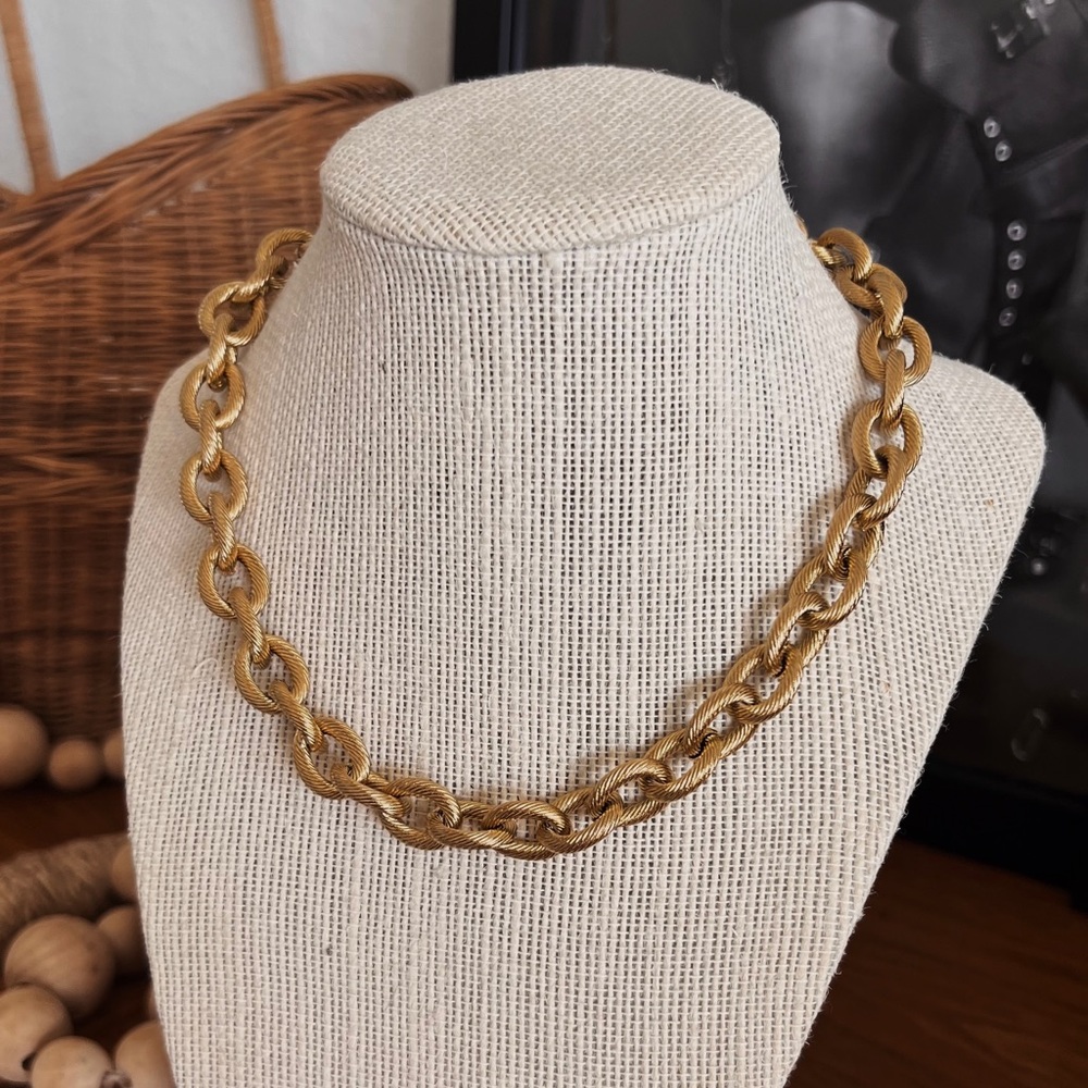 18K GOLD PLATED CABLE NECKLACE #0305 - Picture 4 of 7